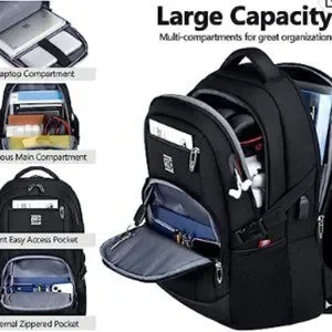 Bagsure Travel Laptop Backpack, Business Water Resistant Laptop Backpack with US Bagsure Travel Backpack, Expandable 32L-42L, Waterproof  main image 3